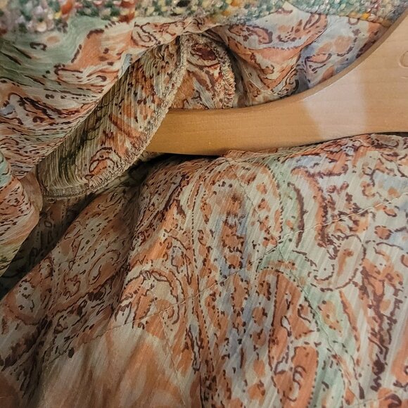 Vintage Flashback Couture Jacket Wool Blend Boho Blazer Patchwork‎ Fringe Sz M - Picture 9 of 12